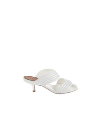 Mules 55 in geometric leather - Off White