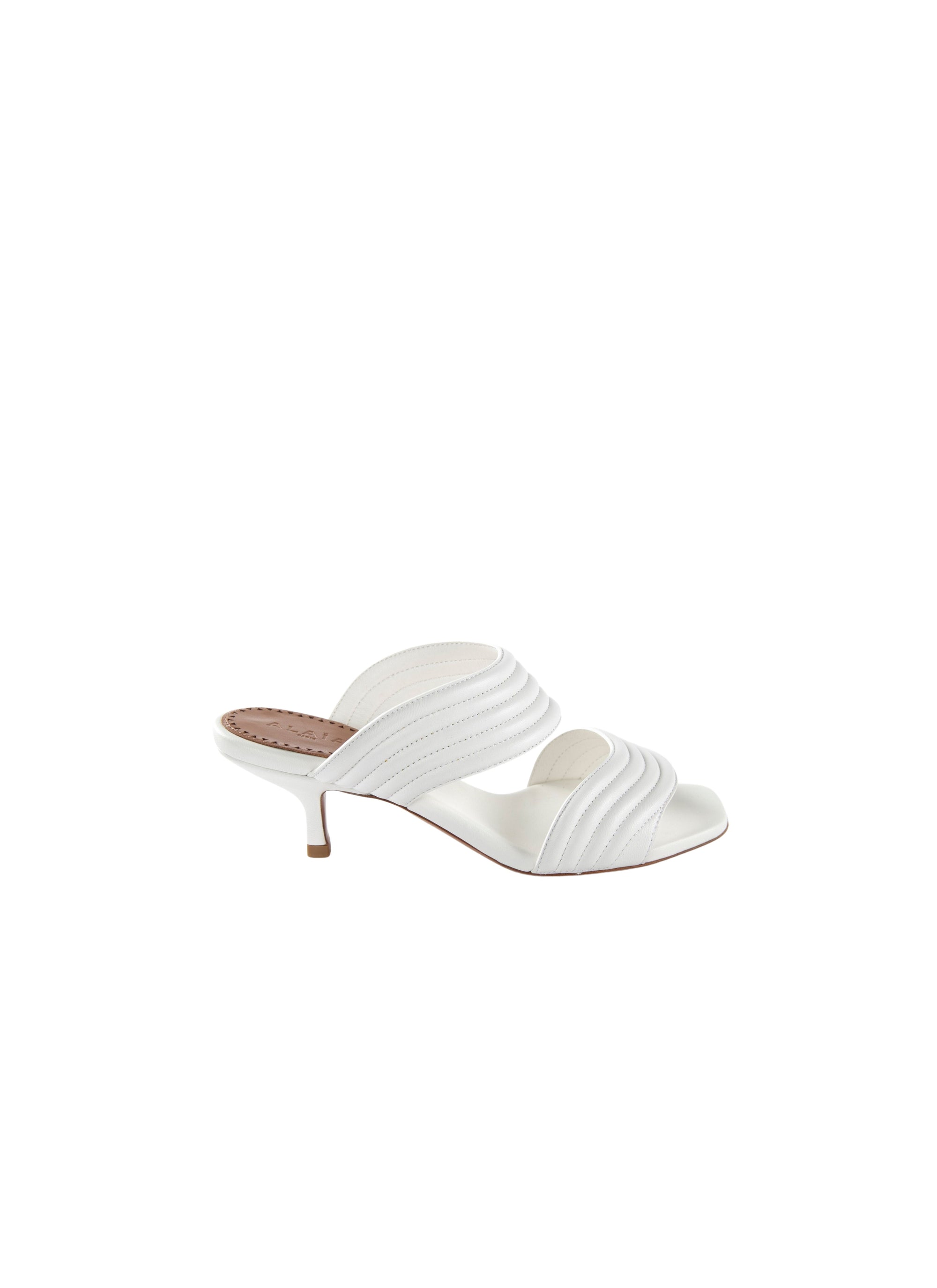 Mules 55 in geometric leather - Off White