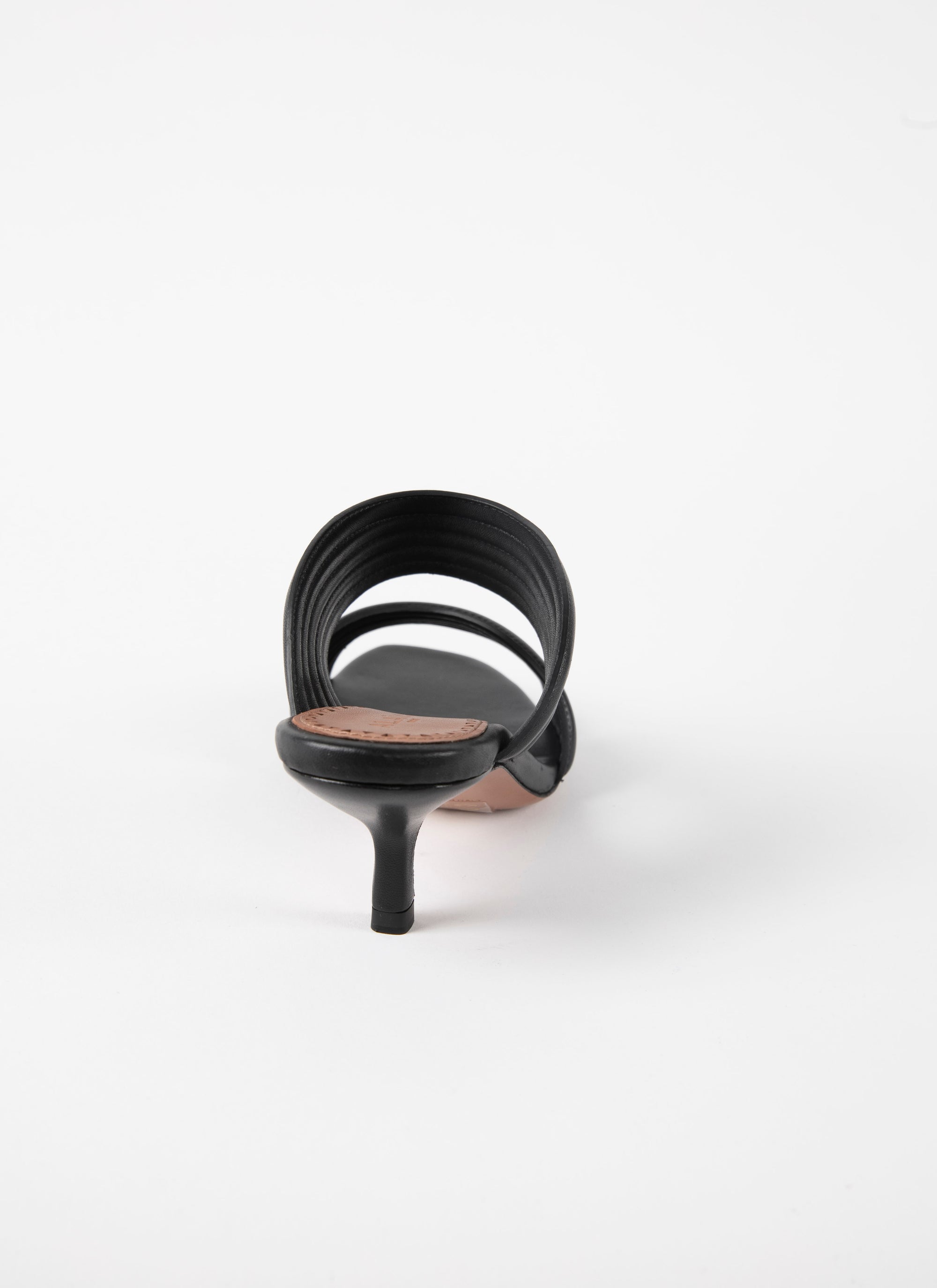 Mules 55 in geometric leather - Black intense