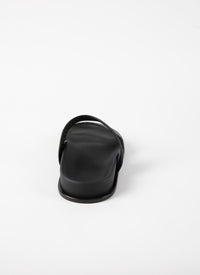 Mules openwork in geometric leather - Intense Black