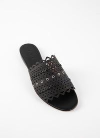 Openwork flat sandals - Black intense
