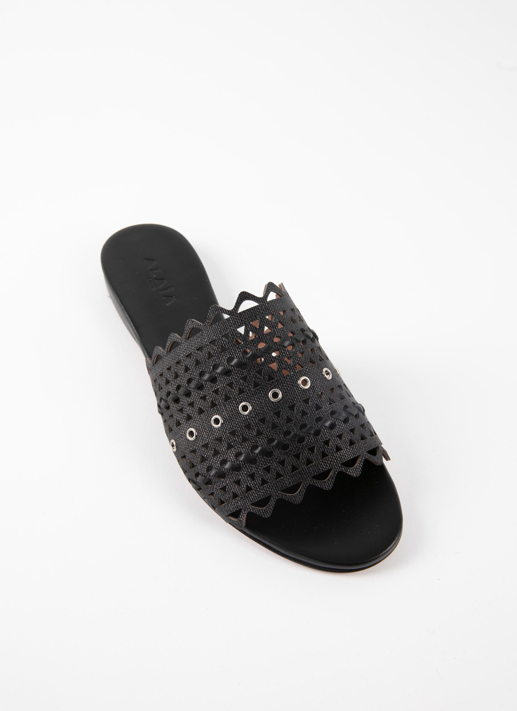 Openwork flat sandals - Black intense