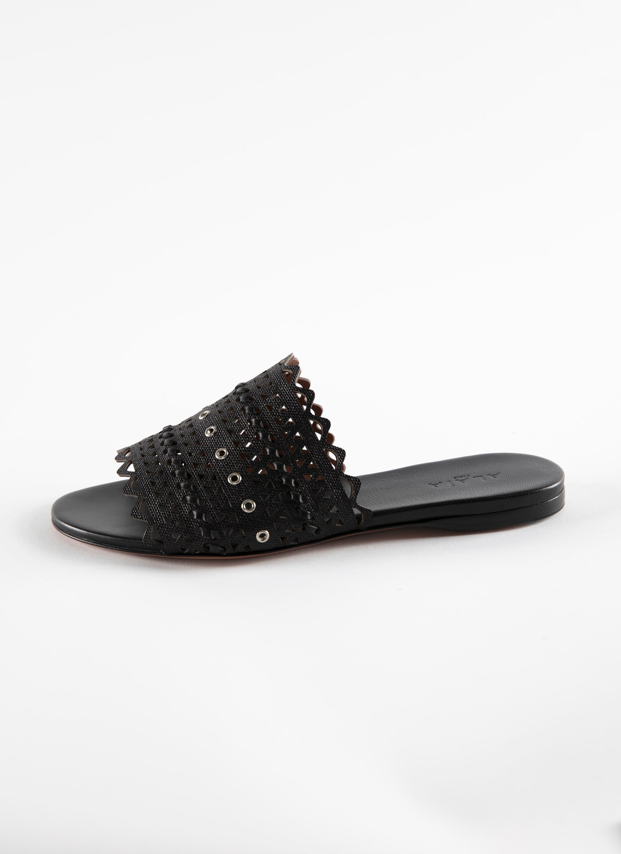 Openwork flat sandals - Black intense