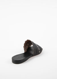 Openwork flat sandals - Black intense