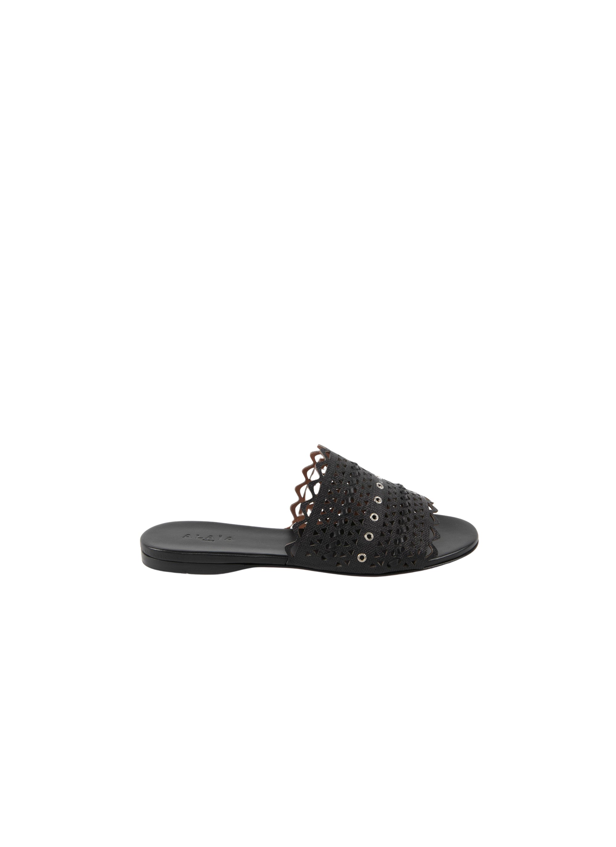 Openwork flat sandals - Black intense