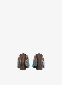 Mules with denim heels - Jeans Blue