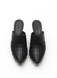 Mules plateformes Le Sabot en cuir - Noir