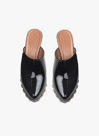 Platform Mules The Leather Clog - Black