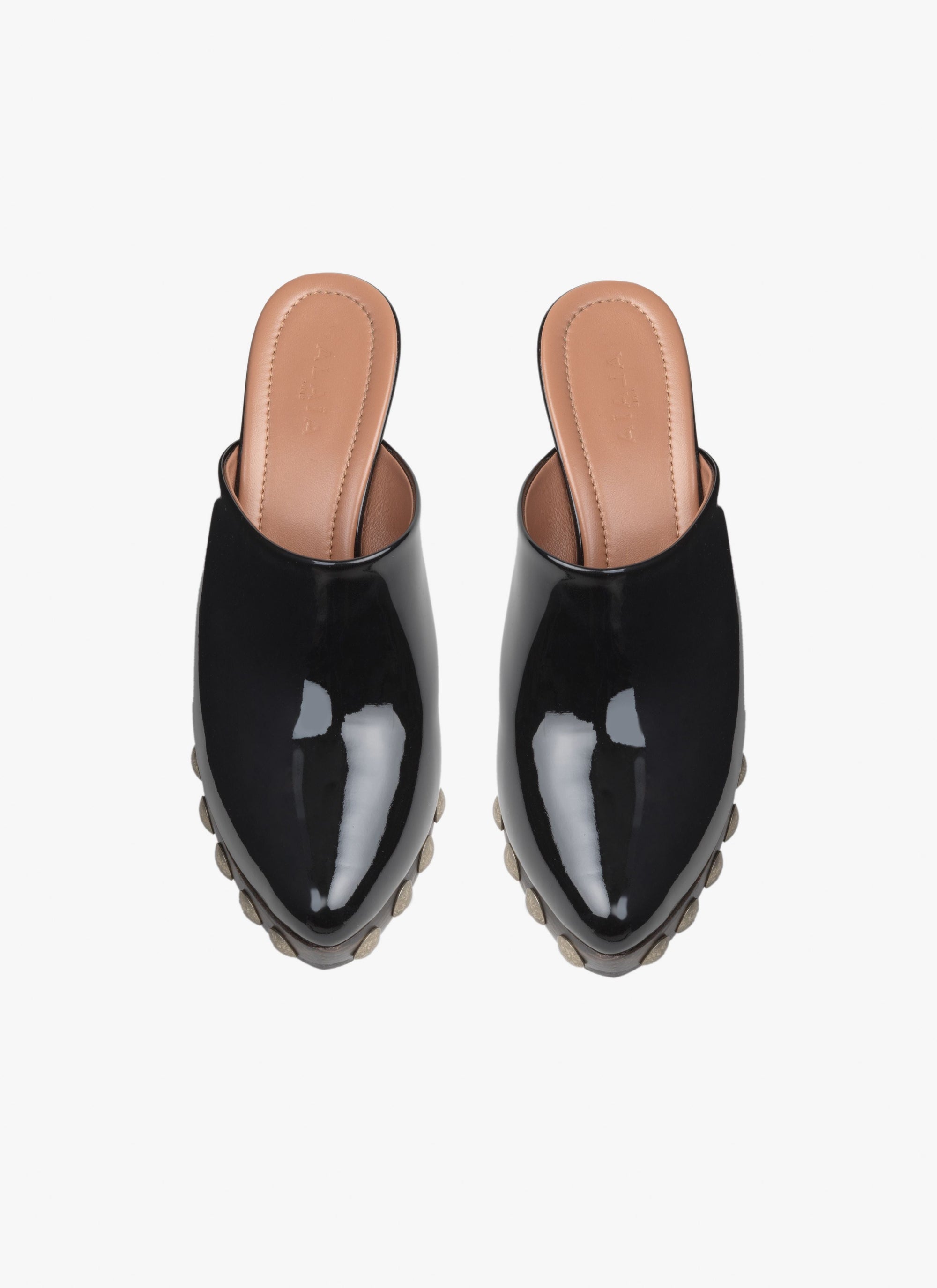 Platform Mules The Leather Clog - Black
