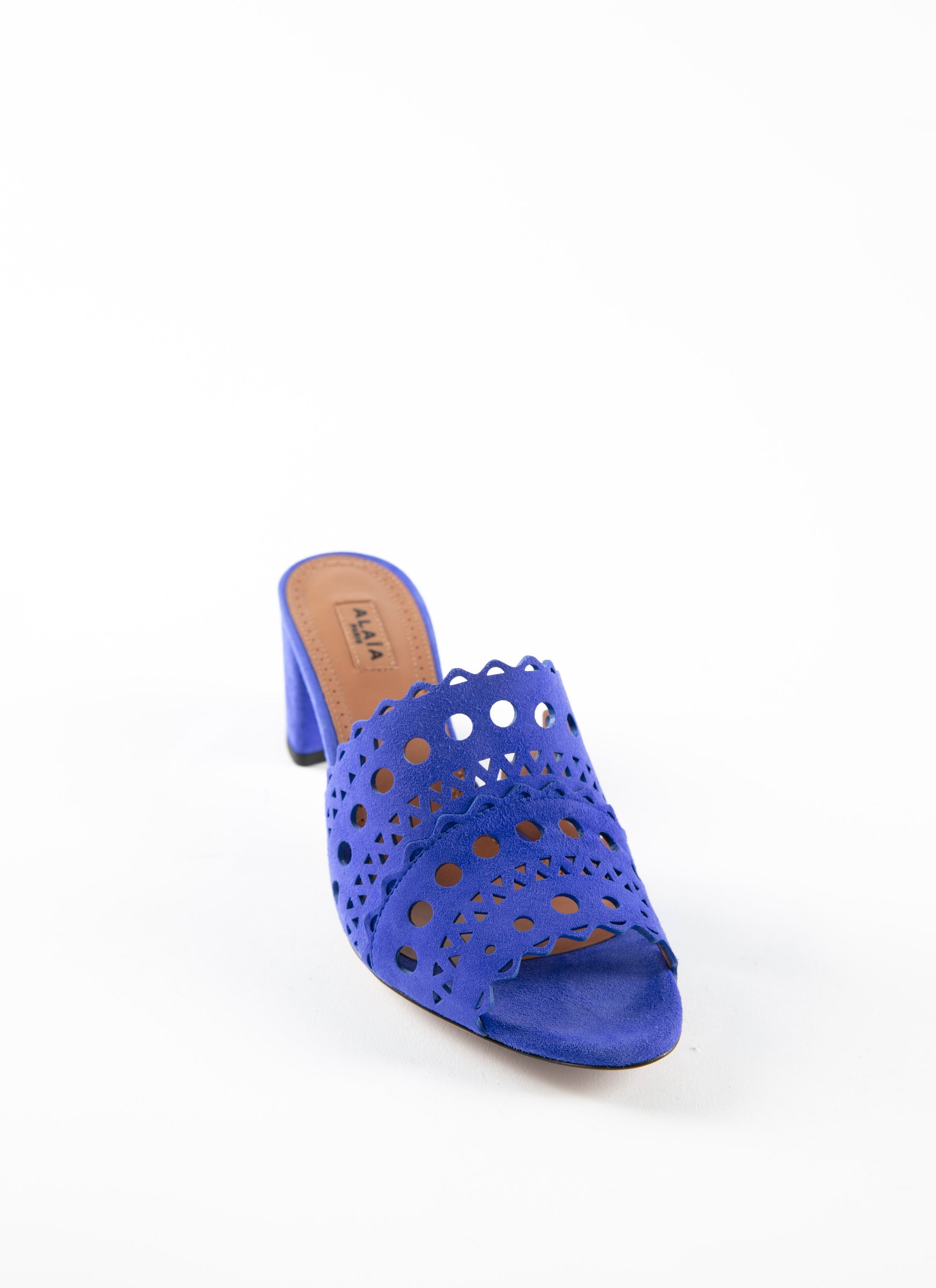 Mules Vienne 60 en cuir - Bleu Indigo