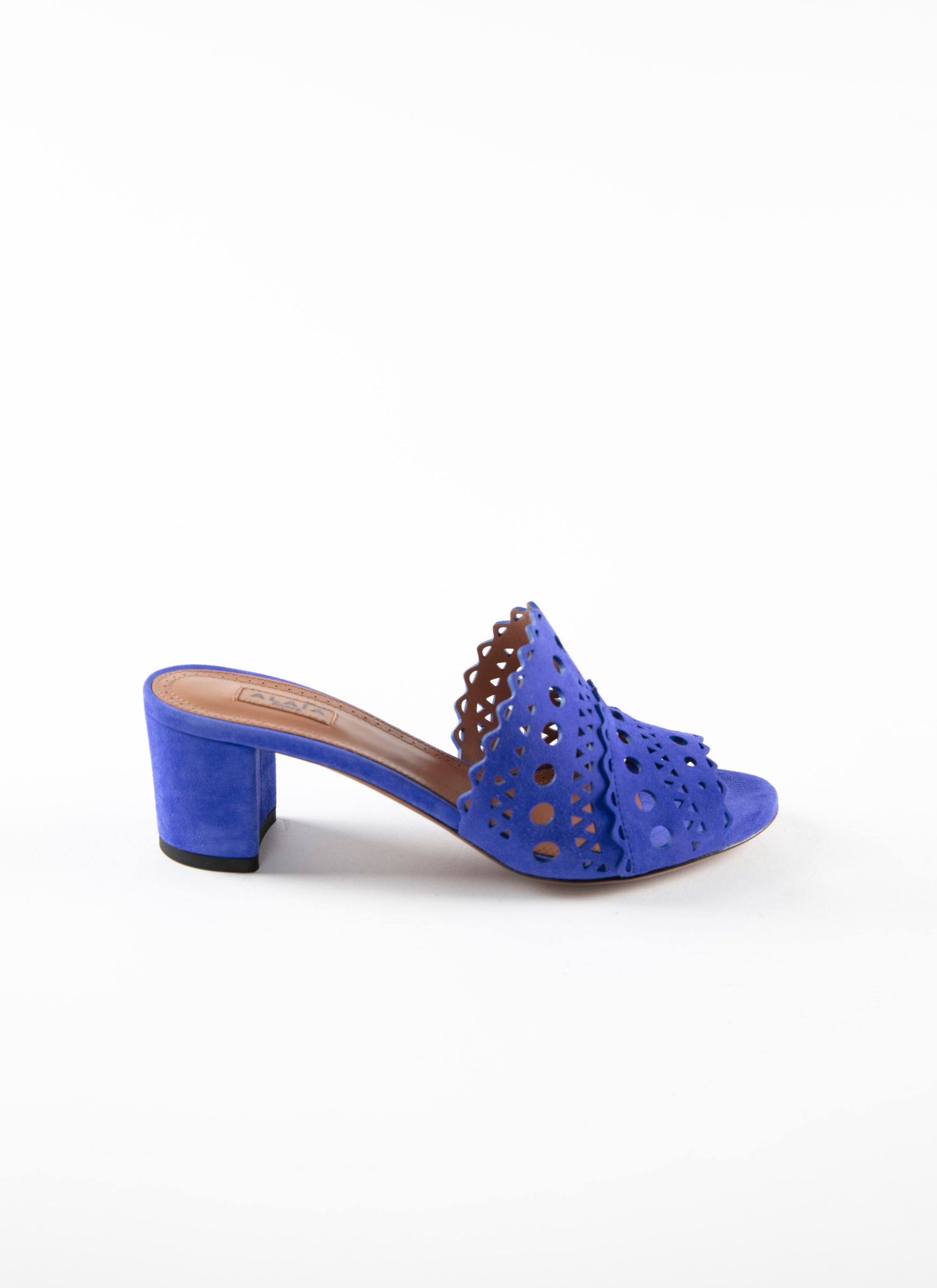 Mules Vienne 60 en cuir - Bleu Indigo