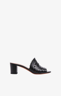 Vienna 60 Leather Mules - Black