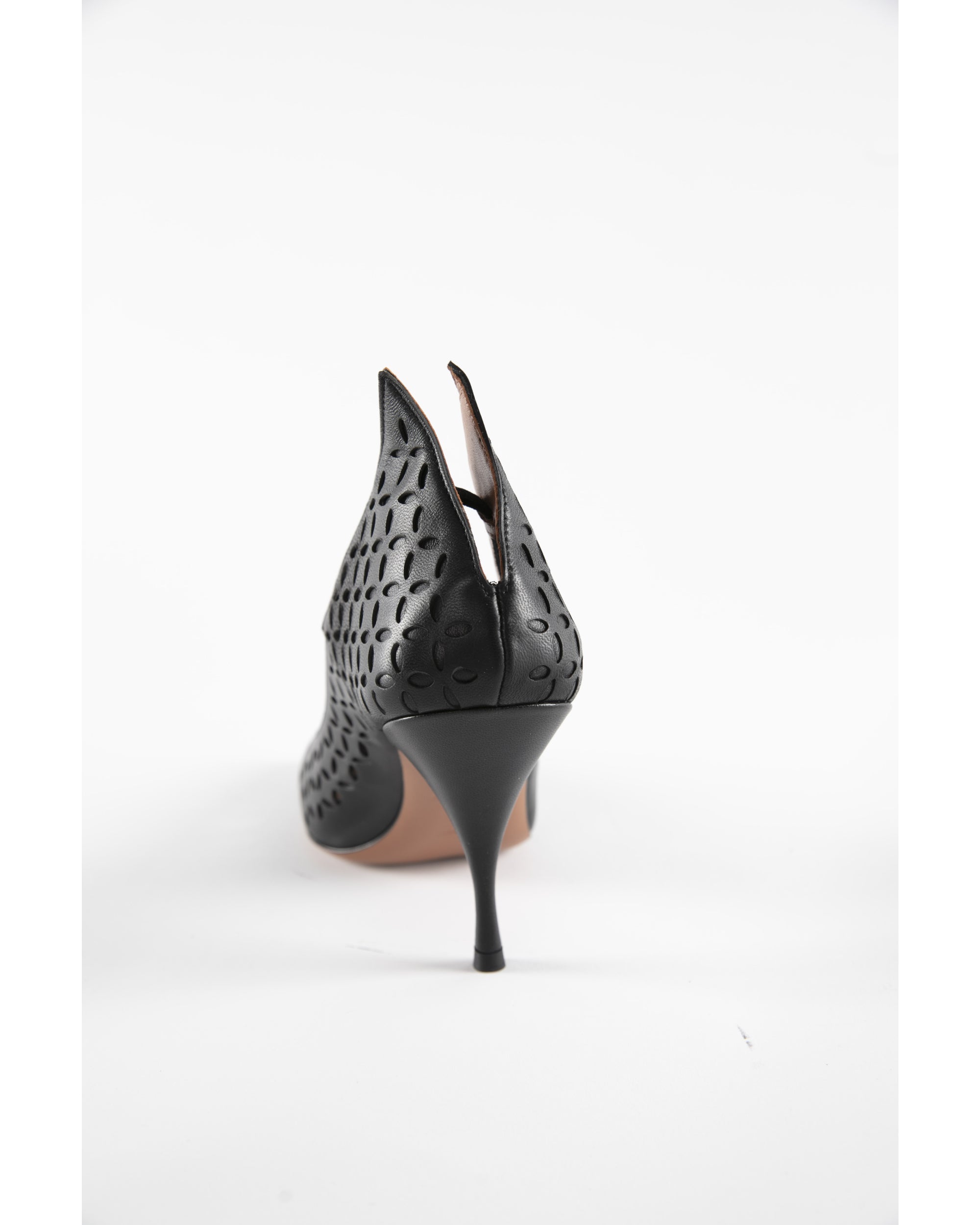 Escarpins 90 in perforated leather - Black
