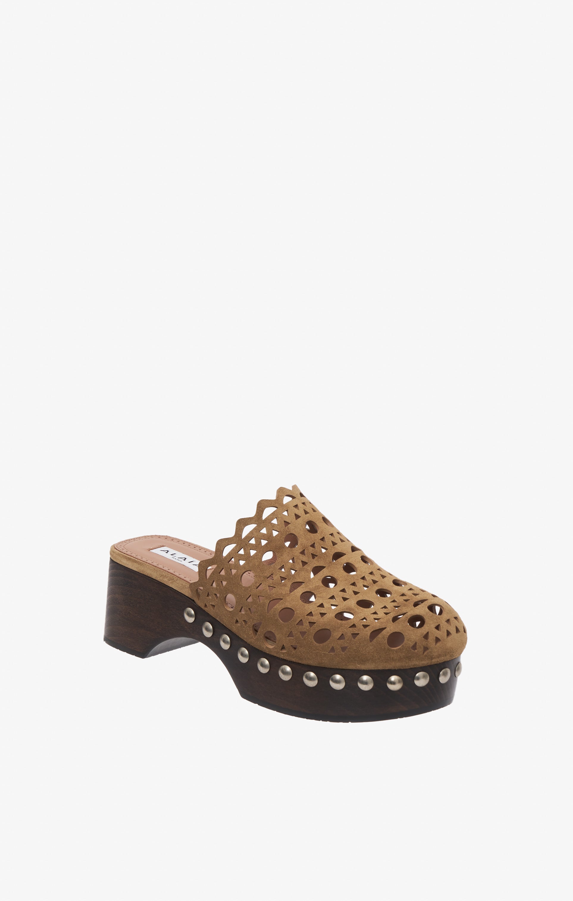 Mules plateformes en cuir - Ecorce