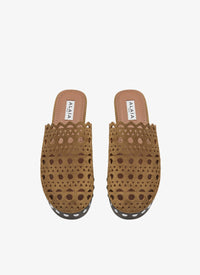 Mules plateformes en cuir - Ecorce
