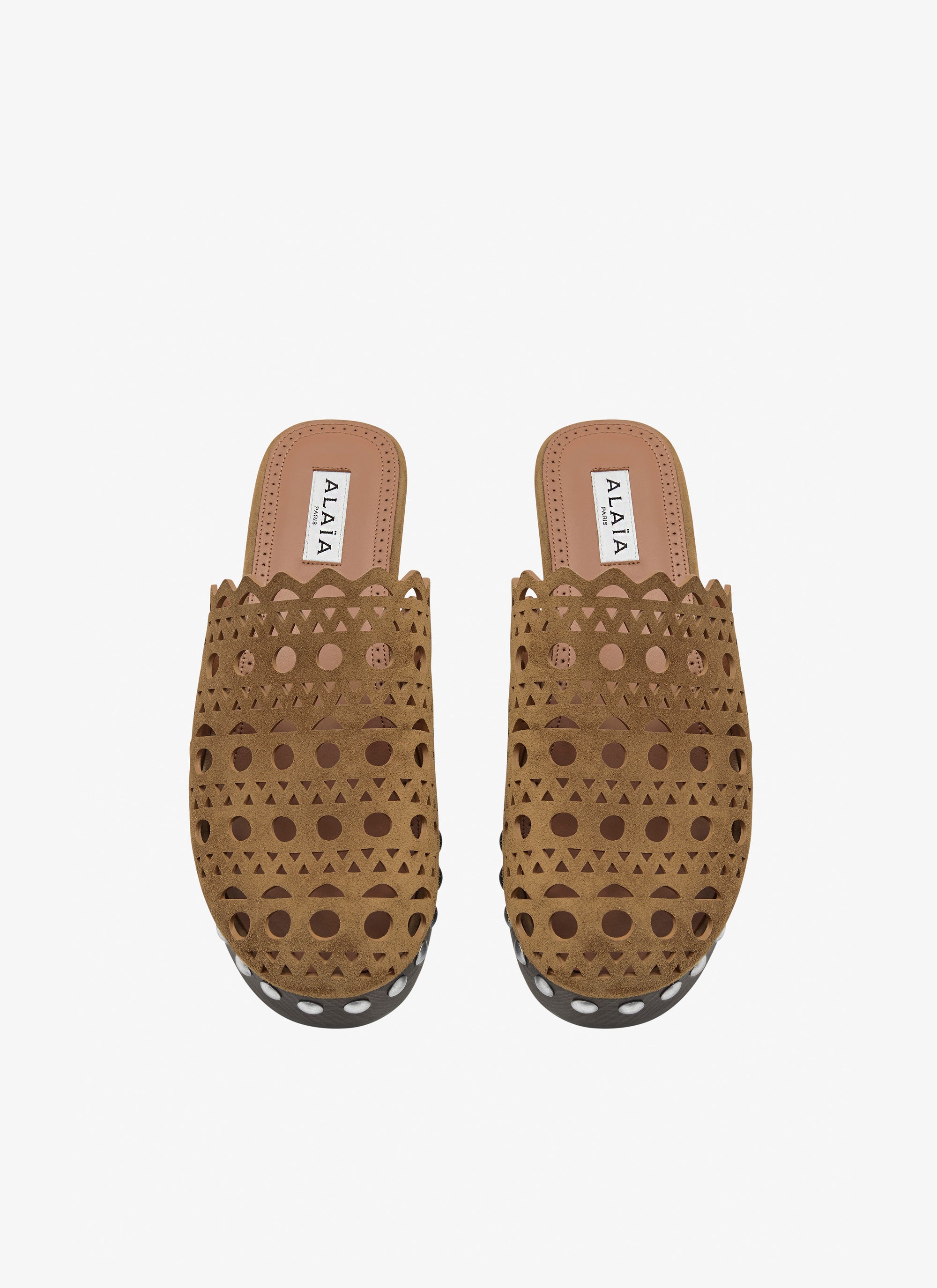 Mules plateformes en cuir - Ecorce