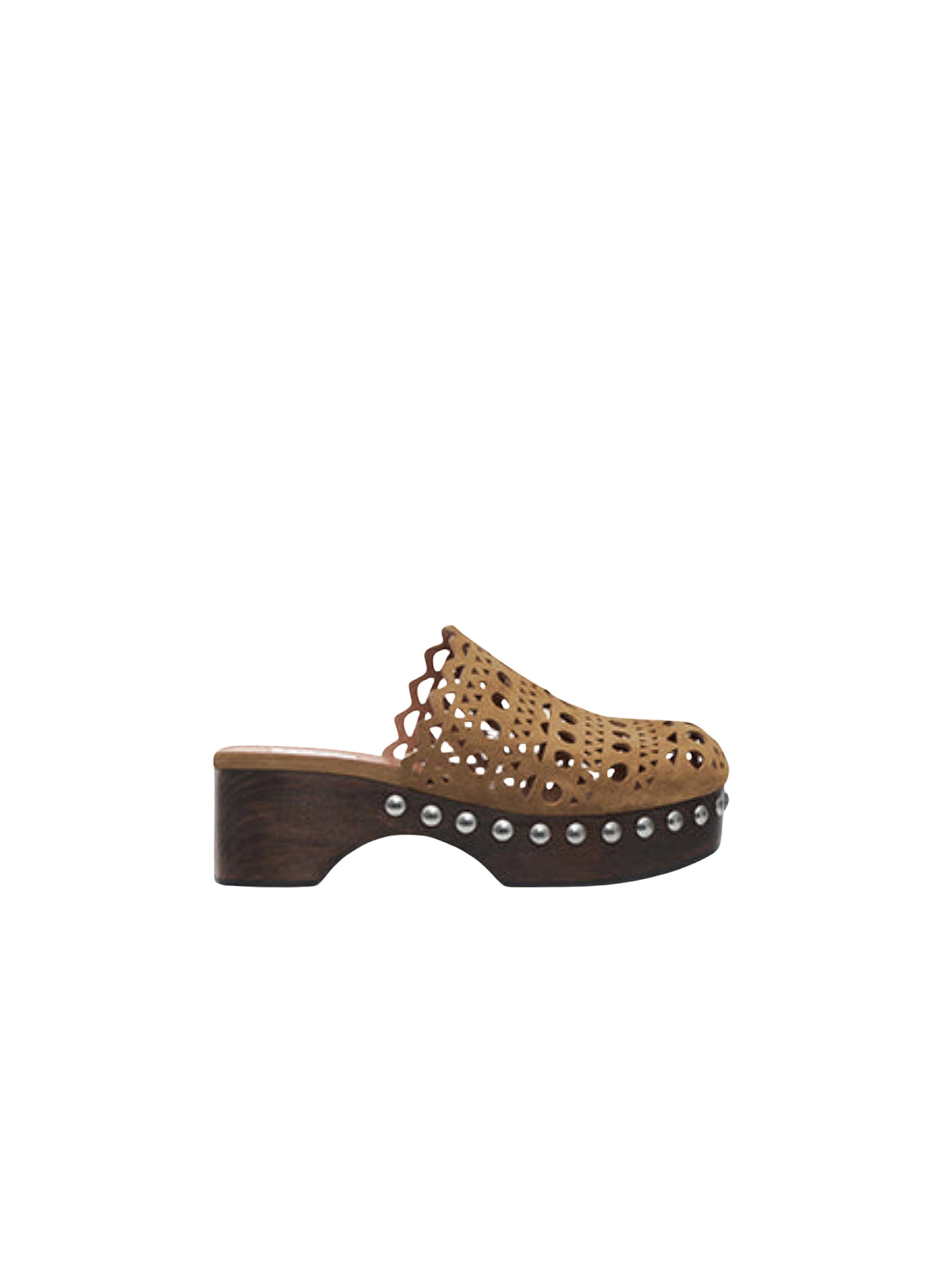Mules plateformes en cuir - Ecorce