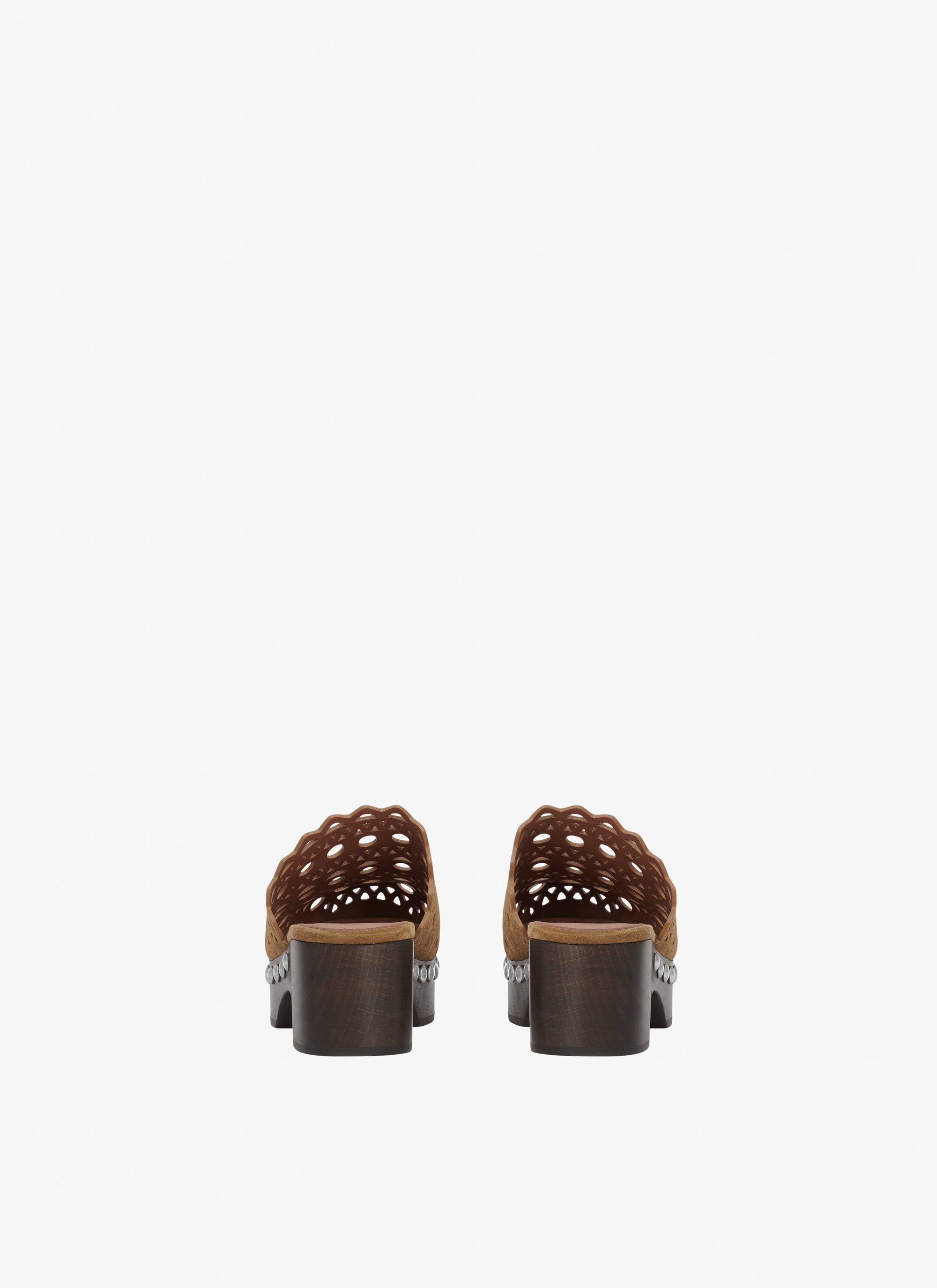 Mules plateformes en cuir - Ecorce