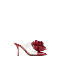 Mules Fleur 90 en cuir - Laque