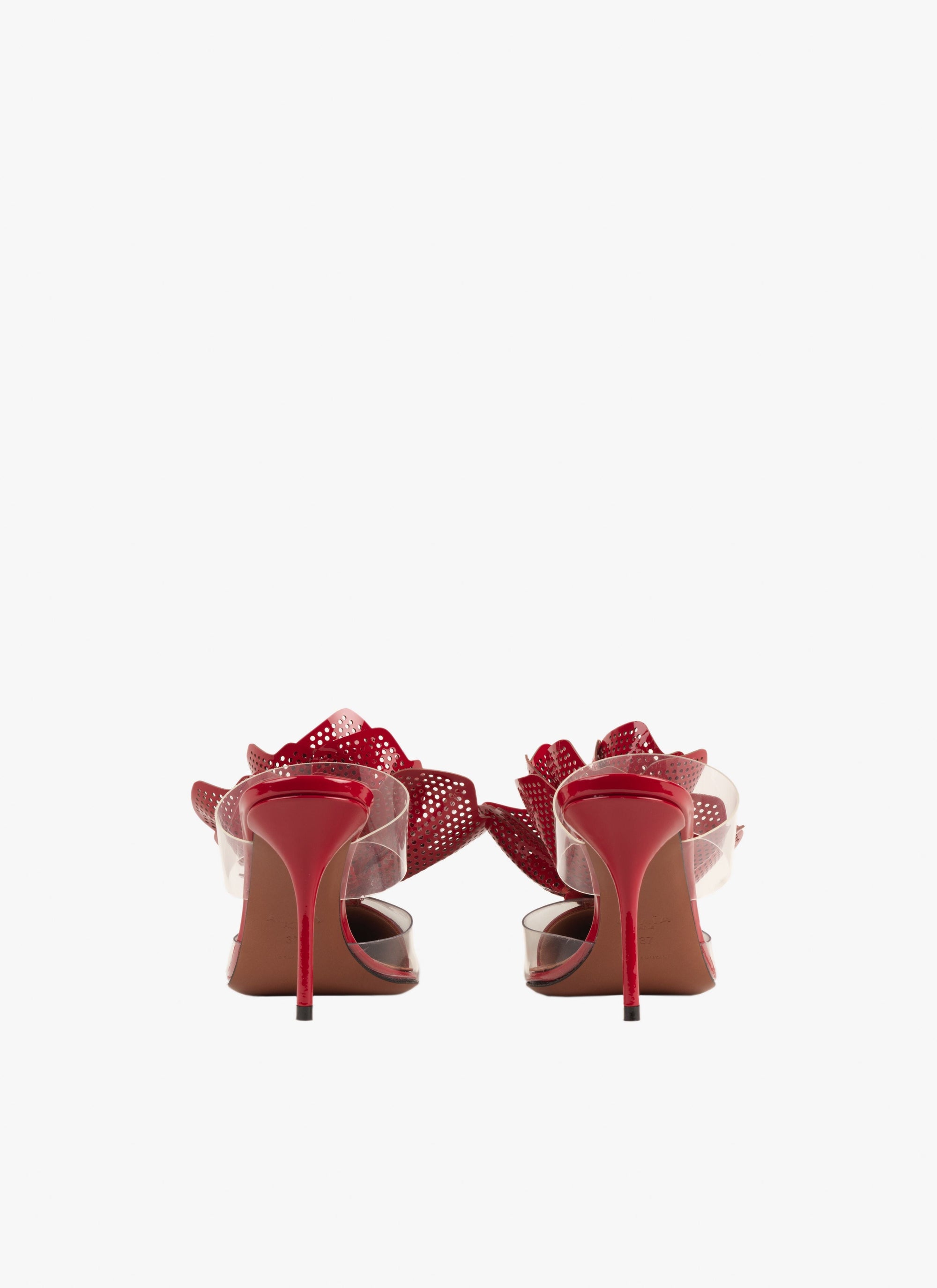 Mules Fleur 90 en cuir - Laque