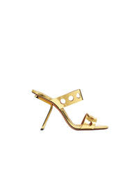 Mules Perfo 100 in Leather - Gold