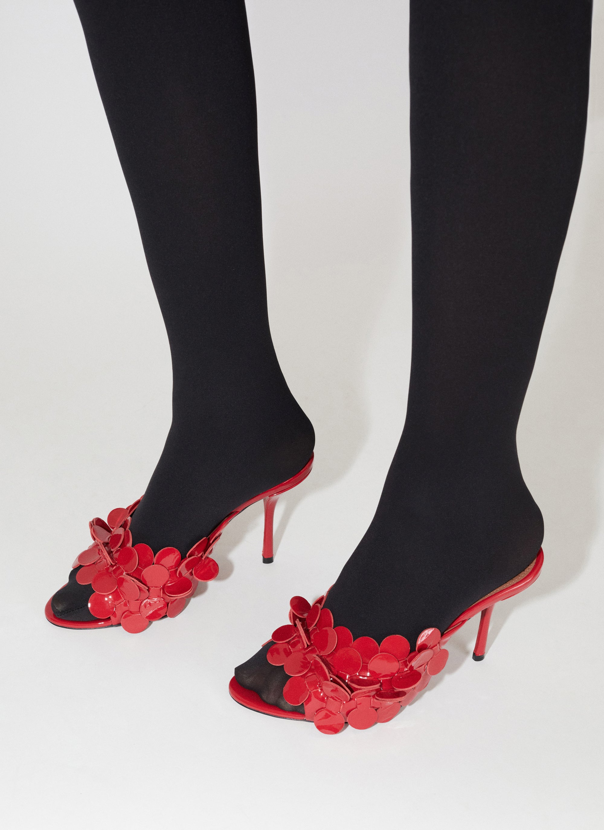 Confettis Heeled Mules in Patent Leather - Lacquer