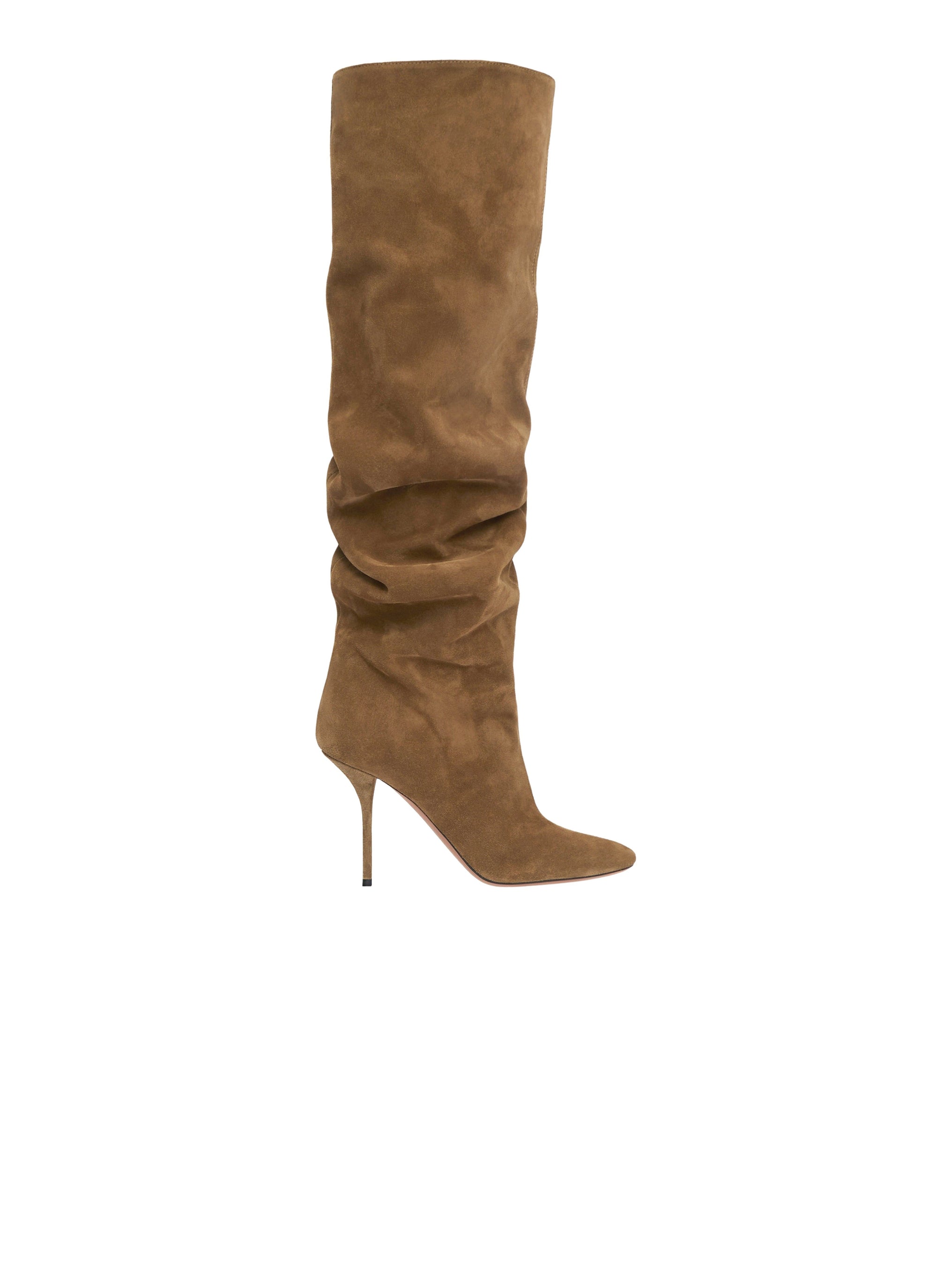 Fluid 90 leather thigh boots - Bark