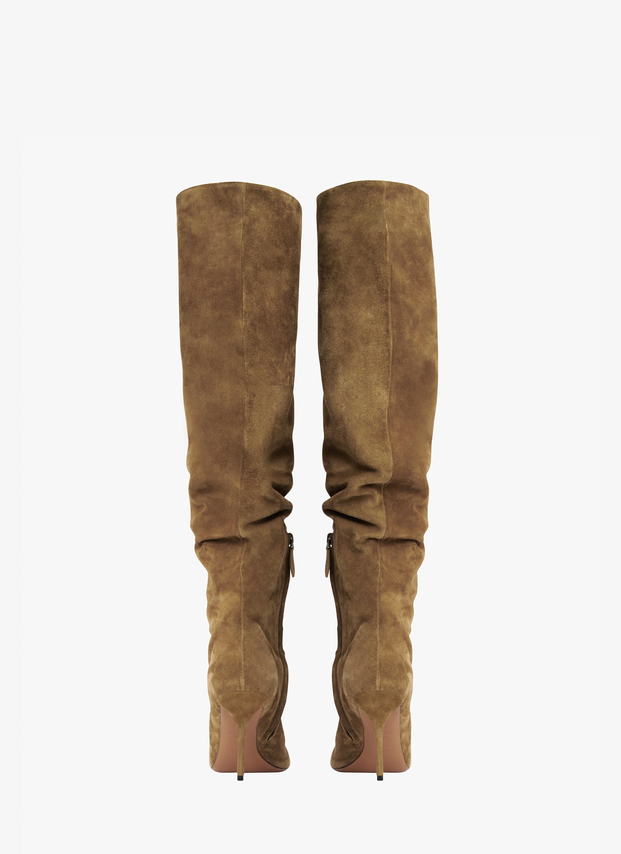 Fluid 90 leather thigh boots - Bark
