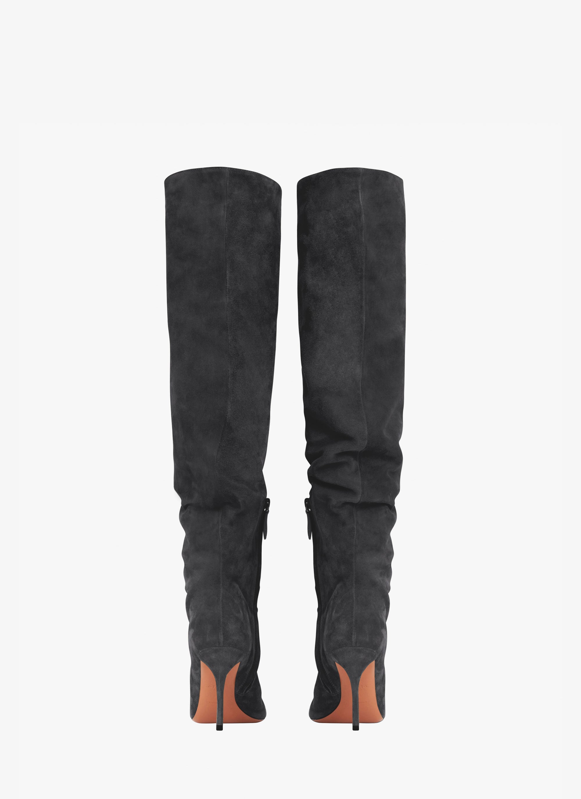 Fluid 90 leather thigh boots - Carbon