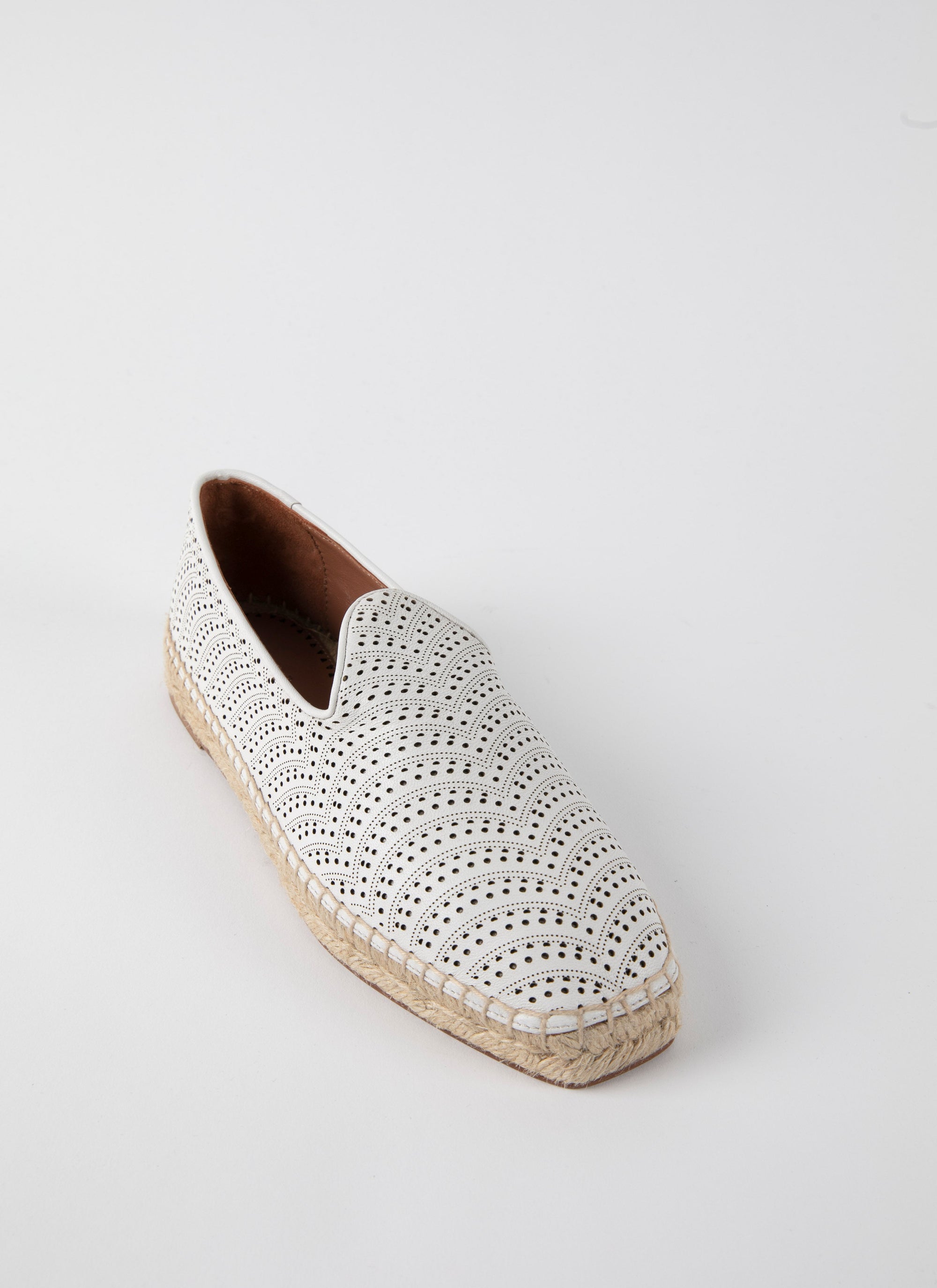Openwork espadrilles in leather - Off White