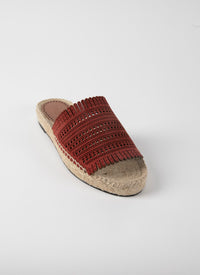 Espadrilles en cuir ajourées bi-matière - Namibie