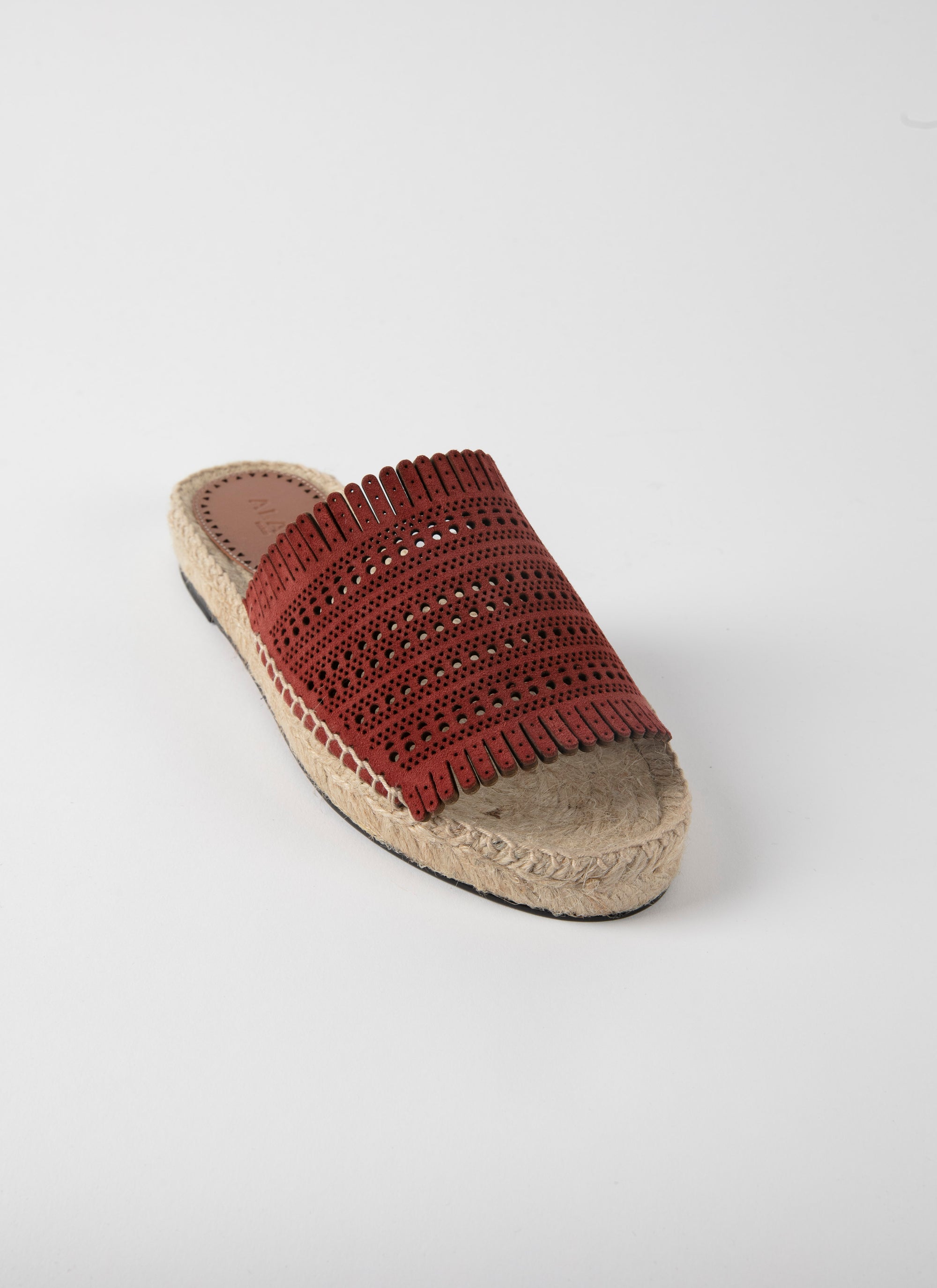 Espadrilles en cuir ajourées bi-matière - Namibie