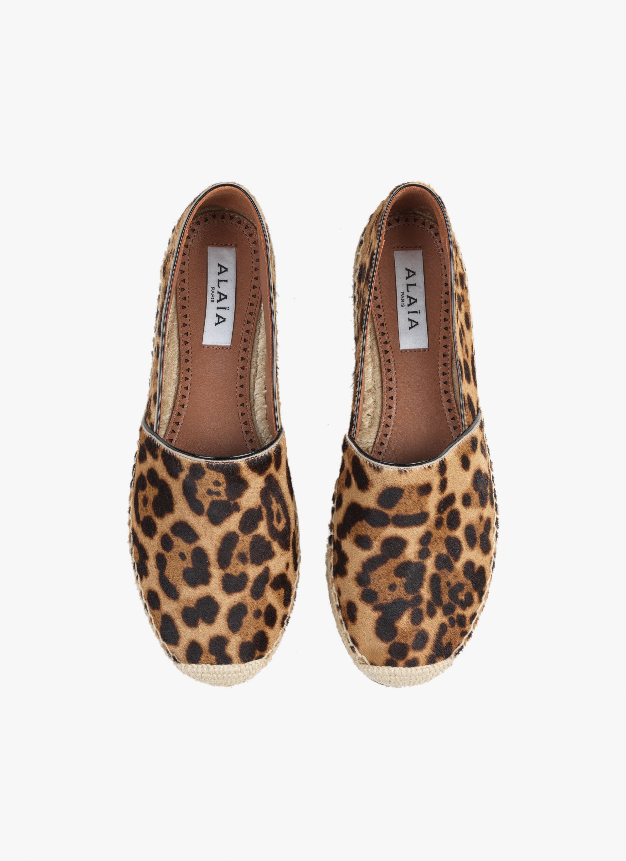 Espadrilles ajourées en cuir - Brun Sepia