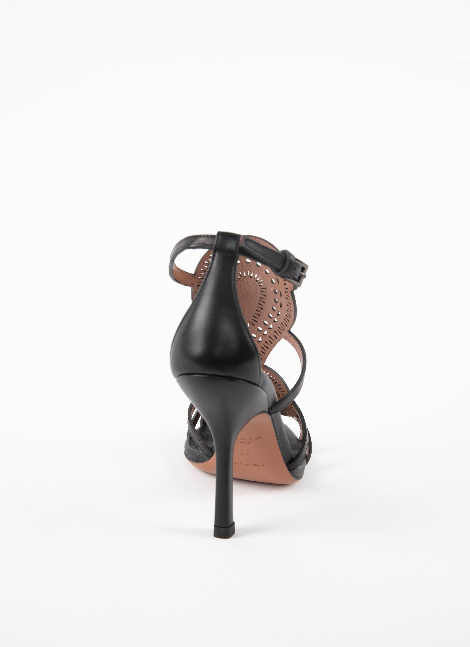100 leather sandals - Black intense