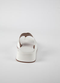 Sandales à plateforme en cuir - Blanc Cassé
