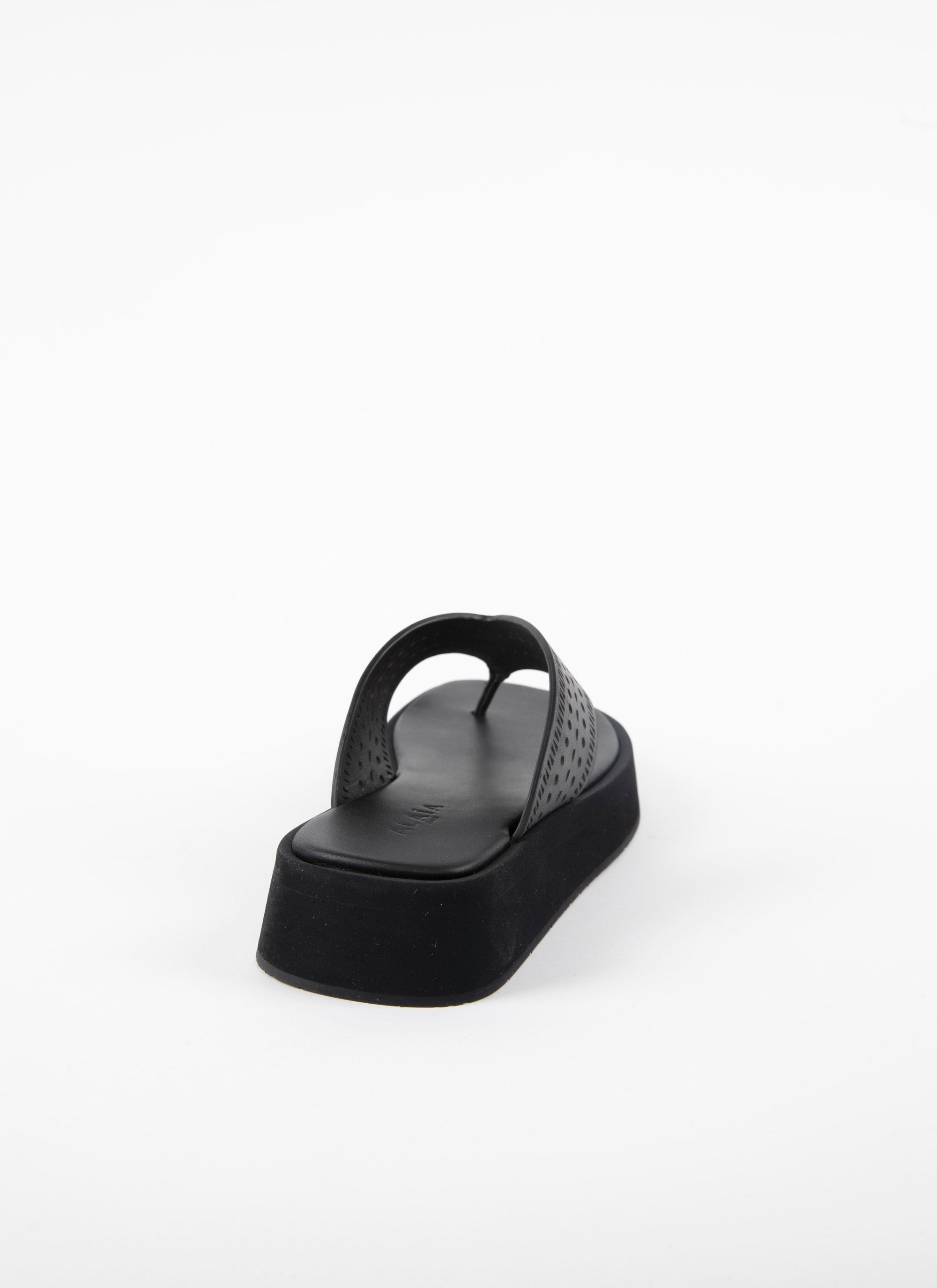 Sandales à plateforme en cuir - Noir