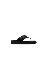 Sandales à plateforme en cuir - Noir