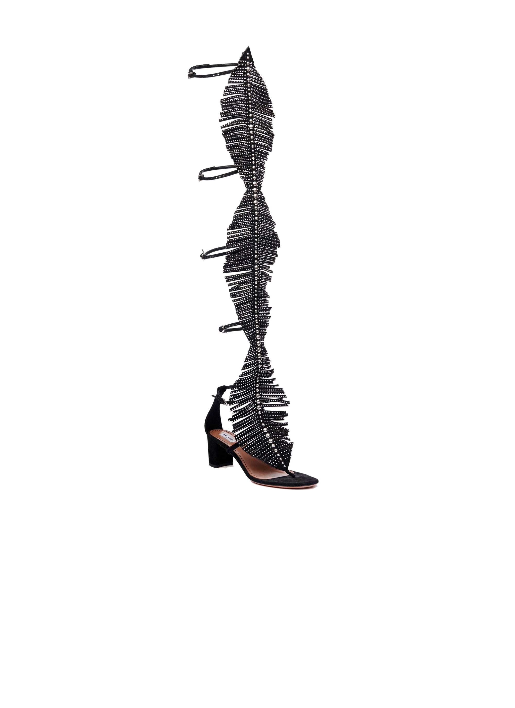 Sandales 60 en cuir - Noir
