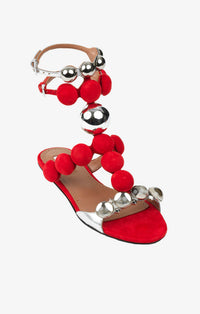 Sandales plates Bombe en cuir - Laque