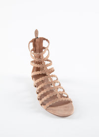 Sandales plates multi brides en cuir - Chair
