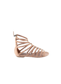 Sandales plates multi brides en cuir - Chair