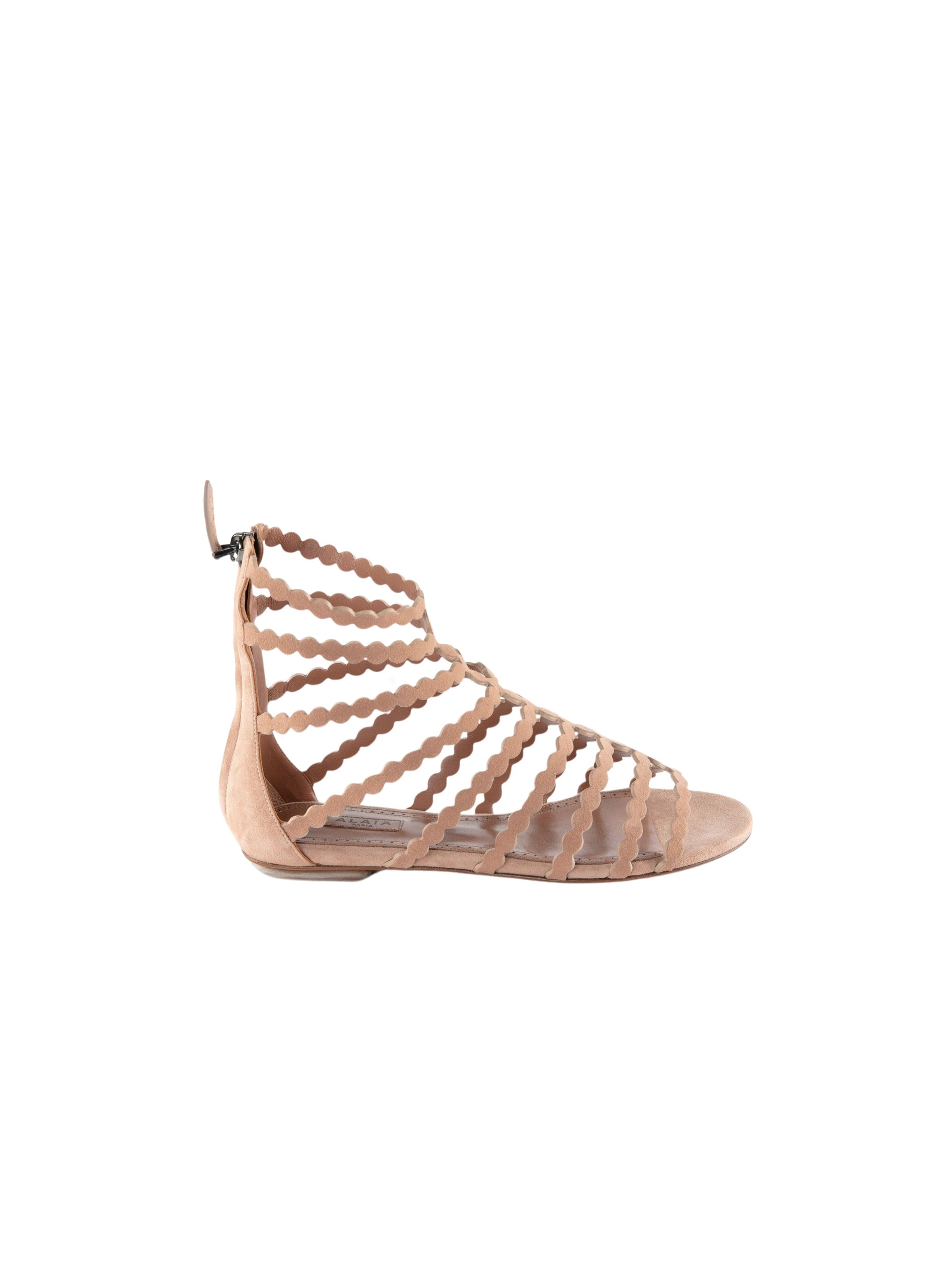 Sandales plates multi brides en cuir - Chair