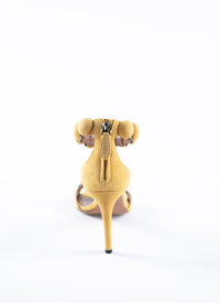 Bombe 90 sandals in leather - Saffron Yellow