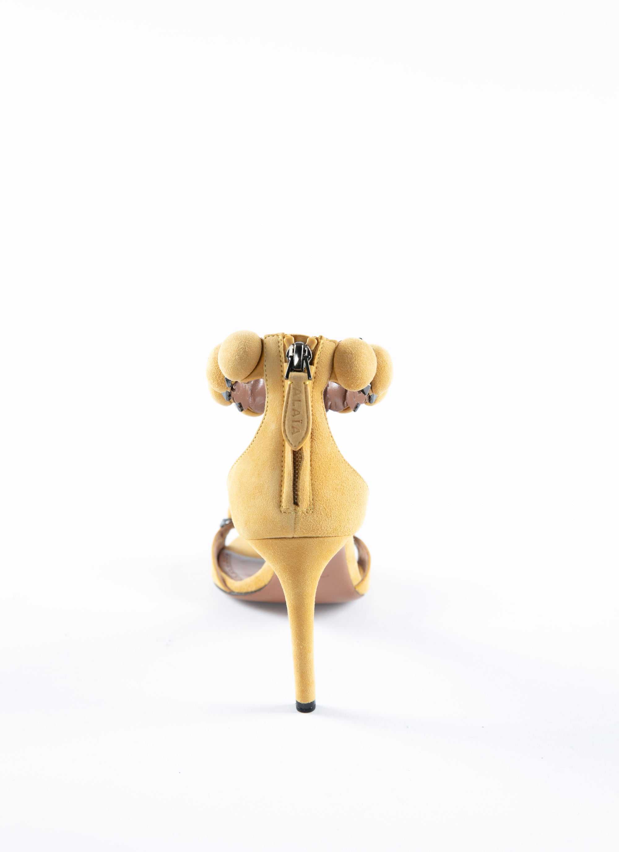Bombe 90 sandals in leather - Saffron Yellow