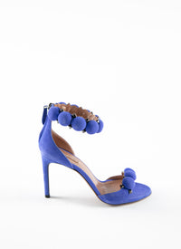 Sandales Bombe 90 en cuir - Bleu Indigo