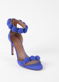 Sandales Bombe 90 en cuir - Bleu Indigo