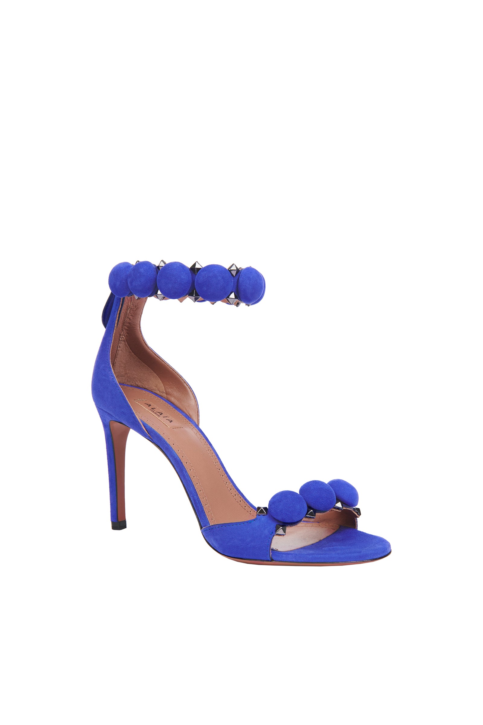 Sandales Bombe 90 en cuir - Bleu Indigo