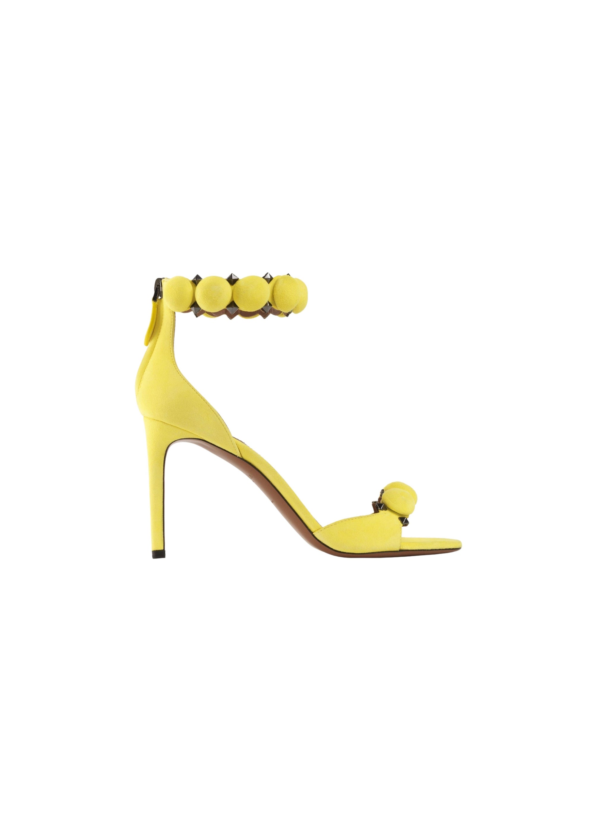 Sandales Bombe 90 en cuir - Jaune Citron