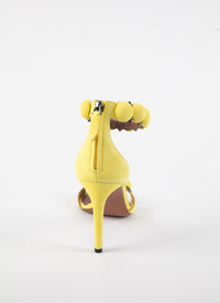 Sandales Bombe 90 en cuir - Jaune Citron