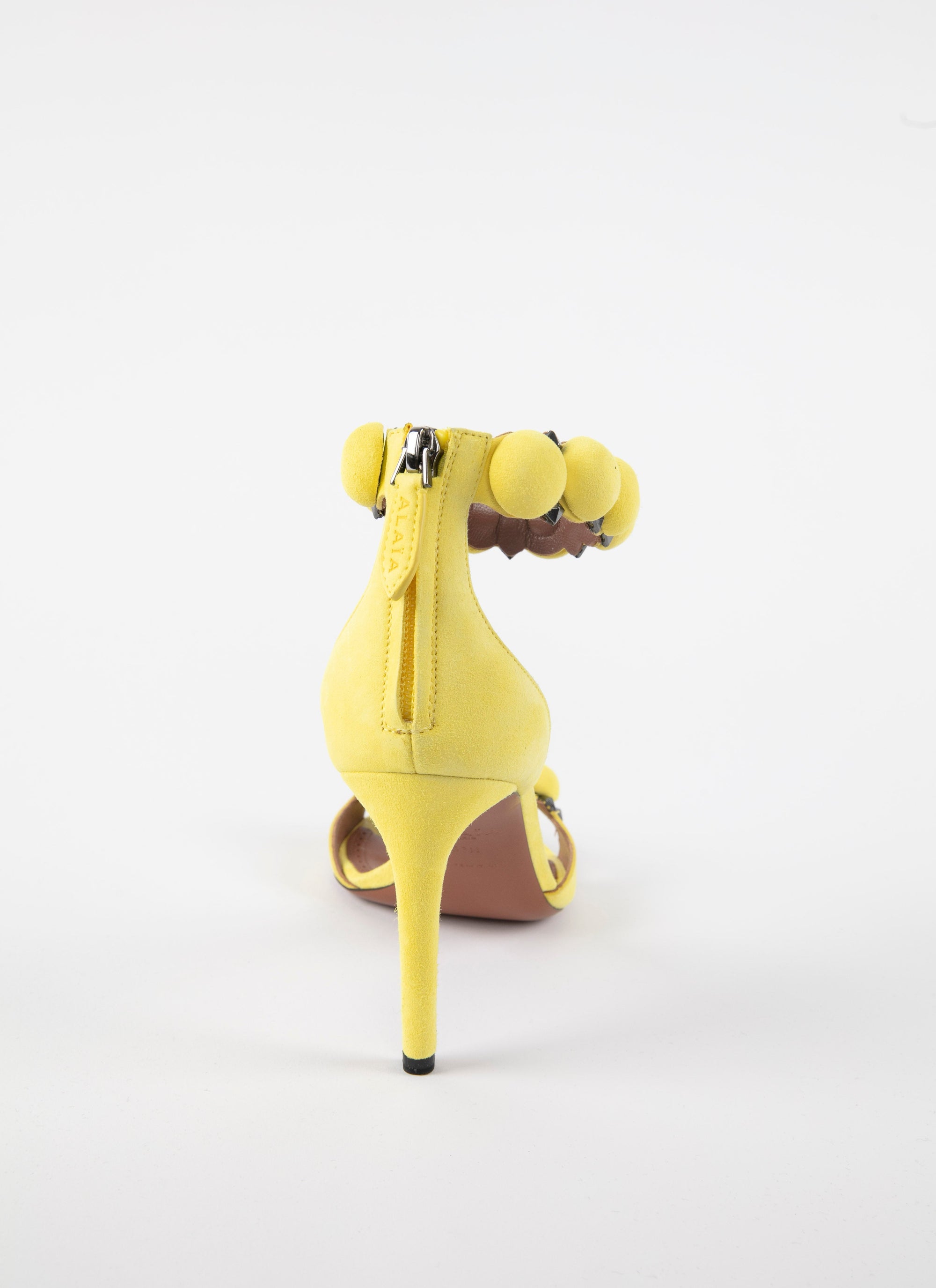 Sandales Bombe 90 en cuir - Jaune Citron